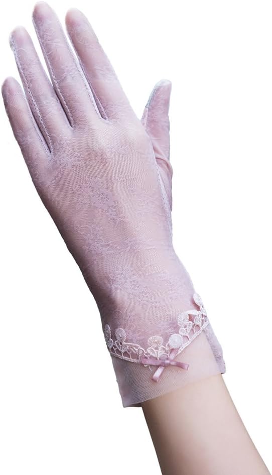 Eliffete Women UV Protection Touchscreen Wedding Summer Driving Lace Gloves 2019