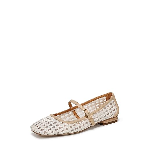 Franco Sarto Womens Tinsley Ballet Flat Ivory White Cage 8.5 M