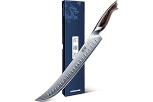 HOSHANHO Carving Slicing Knife, 12 Inch Japanese High Carbon Steel Brisket Knife with Ergonomic Pakkawood Handle, Razor Sharp