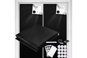 LUCKJOY Portable Curtain Shades 94"x55" Blackout Window Cover Cut to Size to Fit Any Window, Temporary Blackout Blinds with Suction Cups for Baby Nursery, Blackout Curtains for Bedroom, Dorm Room, Travel