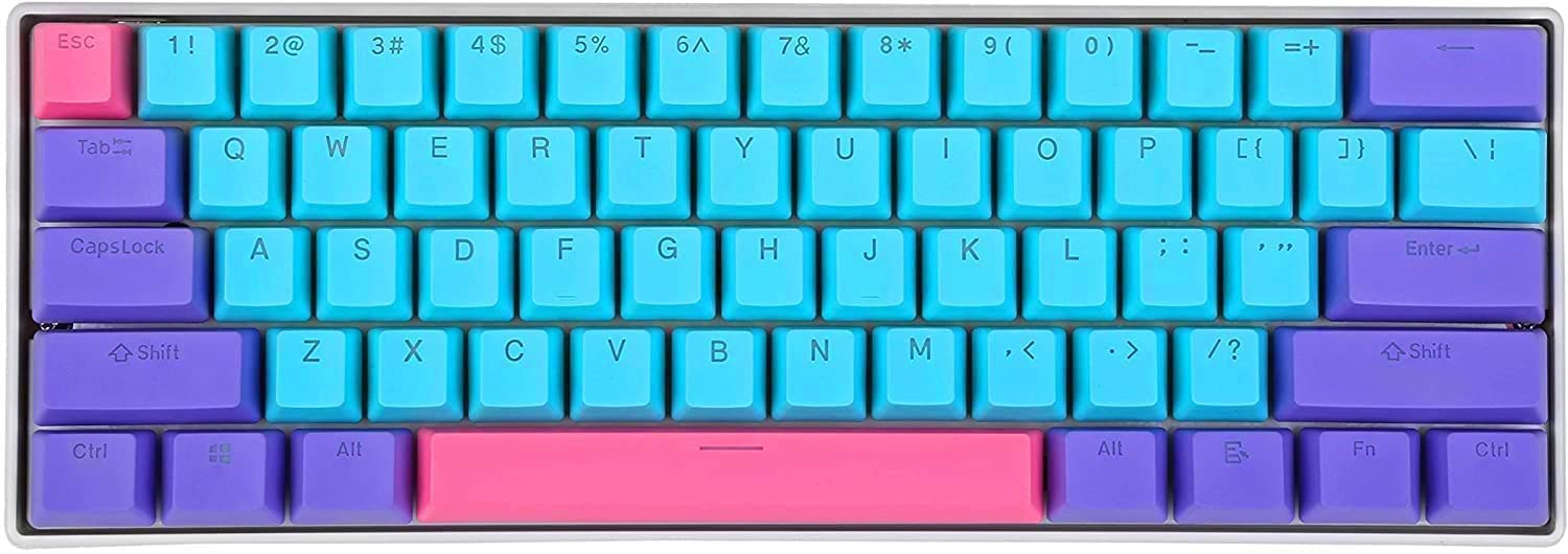 BOYI 60% Wired Mechanical Gaming Keyboard,61 Mini RGB Cherry MX Switch PBT Keycaps NKRO Programmable Type-C Hot Swappable Gaming Keyboard for Windows&Mac (Joker Color,Cherry MX Blue Switch)