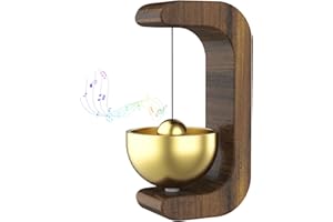 KEEFRASH Magnetic Shopkeepers Bell for Door Opening – Decorative Wooden Chime with Brass Bell,Easy Magnetic Mount for Home,Office,Café,Store,and Garden – Ideal for Housewarming or Gift
