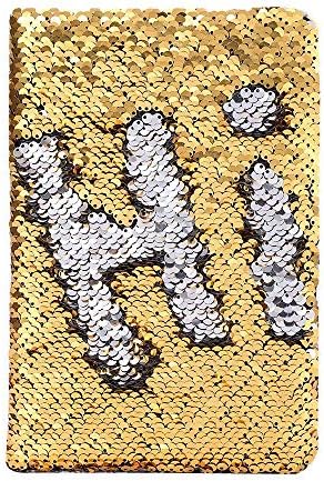 LVIT Golden Sequins Magic Flip Mermaid Reversible Colour Changing Glitter Notebook/Notepad/Diary/Memos