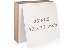 WOPPLXY Lot de 25 panneaux de reliure en aggloméré robuste pour reliure de livres (blanc, 30,5 x 30,5 cm, 80 pt)