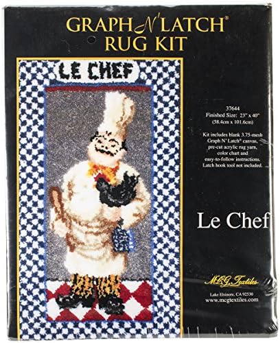 MCG Textiles Latch Hook Kit, 23-Inch by 40-Inch, Le Chef