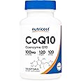 Nutricost CoQ10 Softgels (120 Servings, 100 mg Per Serving) - Better Absorption, Ultra Pure CoQ10 Supplement, Gluten Free and Non-GMO