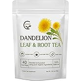GORNVB Organic Dandelion Leaf & Root Tea, Supports Kidney Function and Healthy Digestion, Caffeine Free, 40 Tea Bags