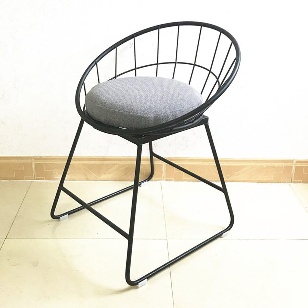 Cqq bar chair Simple bar chairs Iron bar chair High stool Modern dining chair Nordic style Bar chair ( Color : Black )