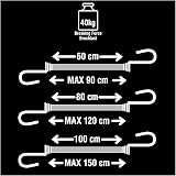 Master Lock Bungees with Hooks Set of 6 – 60/80/100 cm, Double Reverse Hook view 6