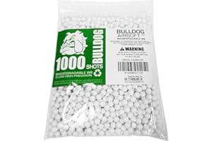BULLDOG AIRSOFT- 1000 Airsoft Pellets [0.20g] Biodegradable [6mm White] Triple Polished [Pro Team Grade]