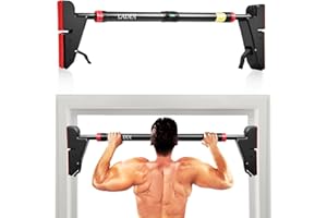 LADER Pull Up Bar for Doorway, Strength Training Pull-Up Bars with No Screw Installation for Home Gym Exercise Fitness with Level Meter, Max Load Bearing 550LBS