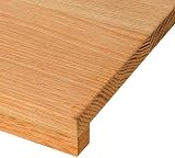vidaXL Solid Oak Window Sills 2pcs 90x30x2cm Light Brown Untreated Wooden Ledges view 8