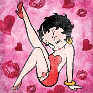 Image of Betty Boop Wall Canvas Kick Pose Style