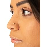 Ellie J Maui Nose Pin 14k Gold | Diamond Cut Heart Nose Bone | Tiny Cute Nose Piercing Stud | Gift Under 50 | Darling Dainty Heart Shaped Pierced Jewelry for the Nostril | 22g Gauge Nose jewelry