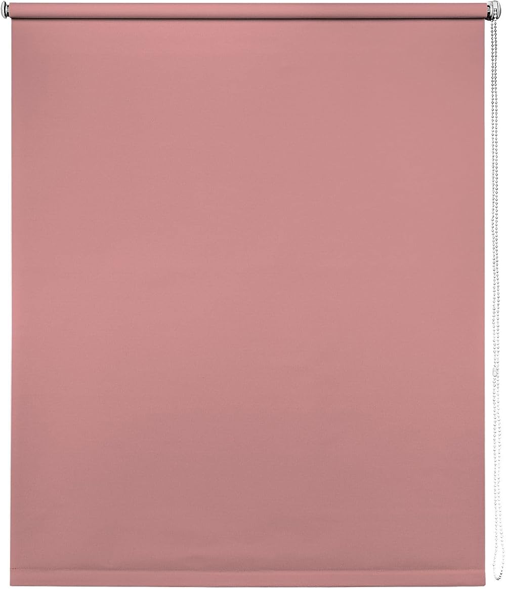 New Edge Blinds Thermal Blackout Pink Roller Blinds 170cm Width 165cm Drop