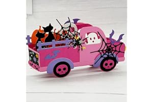 KSCRAFT 2024 Halloween Release Metal Cutting Dies Stencils for DIY Scrapbooking Decorative Embossing DIY Paper Card (Truck Box Card)