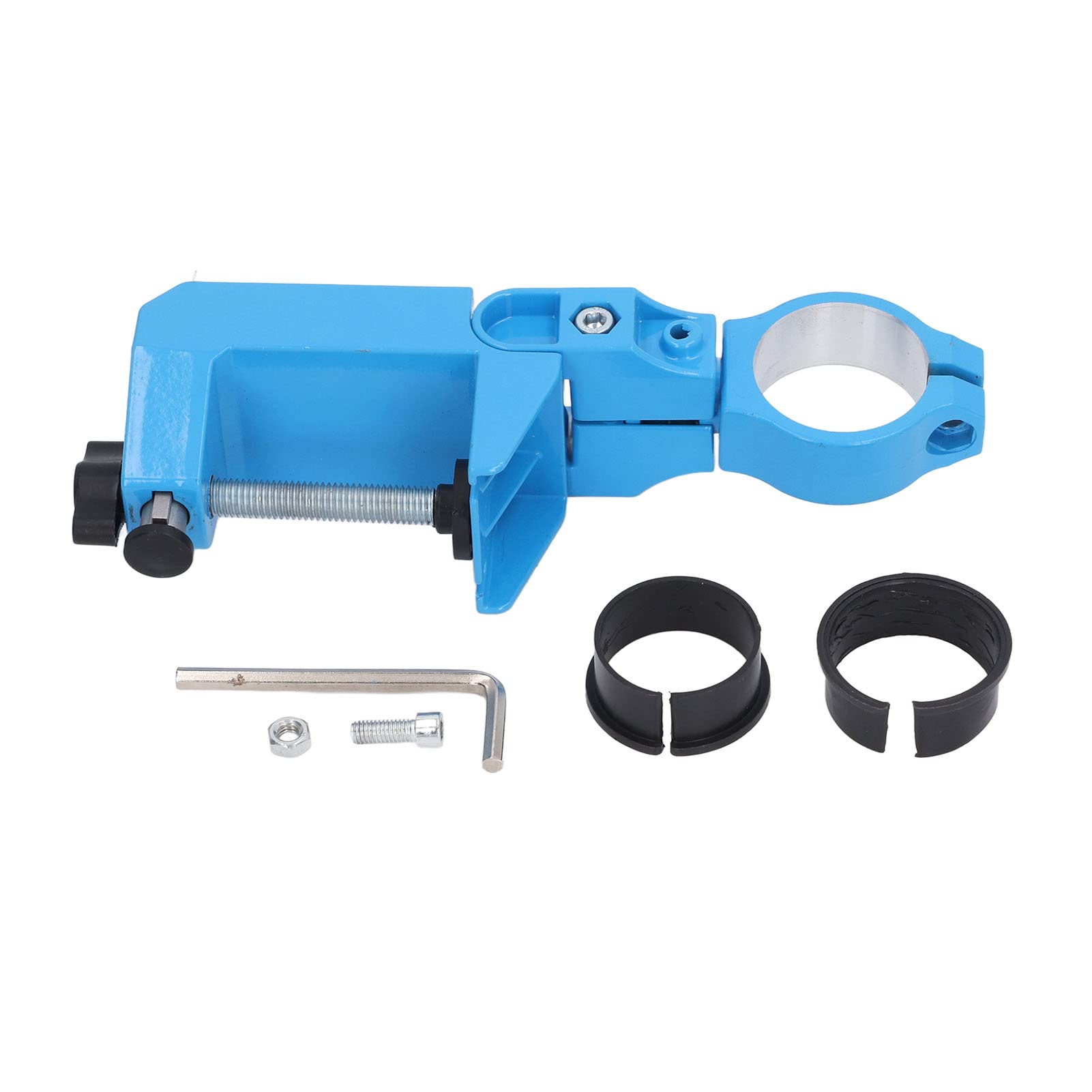 Rotating Grinder Bracket Aluminium Alloy Electric Drill Fixing Holder 360 Degree Rotating Electric Grinder Stand Rotating Grinder Clamp with 38‑44mm Washer