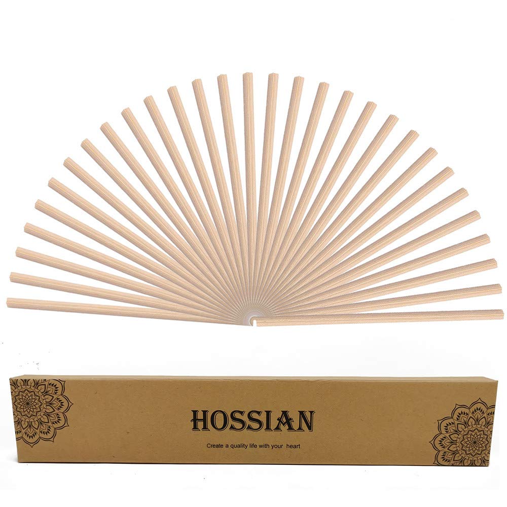 HOSSIAN 50pcs Reed Diffuser Sticks - Rattan Wood - Essential Oil Aroma Diffuser - Home, Living Spaces, Activities, Aromatherapy, Meditation