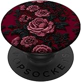 Gothic Dark Floral Black Lace Valentine PopSockets Adhesive PopGrip