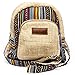 Core Hemp Mini Backpack - Handmade Boho Purse Made From Organic Hemp For Women & Girls - Colorful Hippy Bag With Two Compartments - Lightweight, Small Backpack (Multi-Colored)