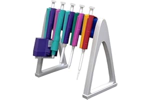 LINKTOR Lab Linear Pipettor Stand Rack, Hold Up 6 Micropipettes, Premium Engineering Plastic Polymer, Excellent Chemical Reag