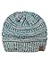 C.C Trendy Warm Chunky Soft Stretch Cable Knit Beanie Skully, 3 Tone Teal