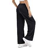 SINOPHANT Womens Wide Leg Sweatpants Light Fleece Lined Pants with Pockets Baggy Lounge 2026 Drawstring Athletic Joggers