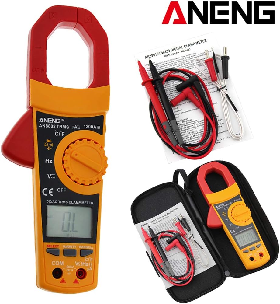 Numkuda Digital Clamp Meter ANENG AN8802 True RMS Digital Clamp Multimeter AC/DC Auto Range 6000 Counts