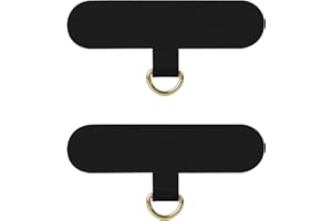 takyu Phone Tether Tab, 2 Pack Universal Phone Safety Tether Connector Without Adhesive Compatible for Most Smartphones (Black)