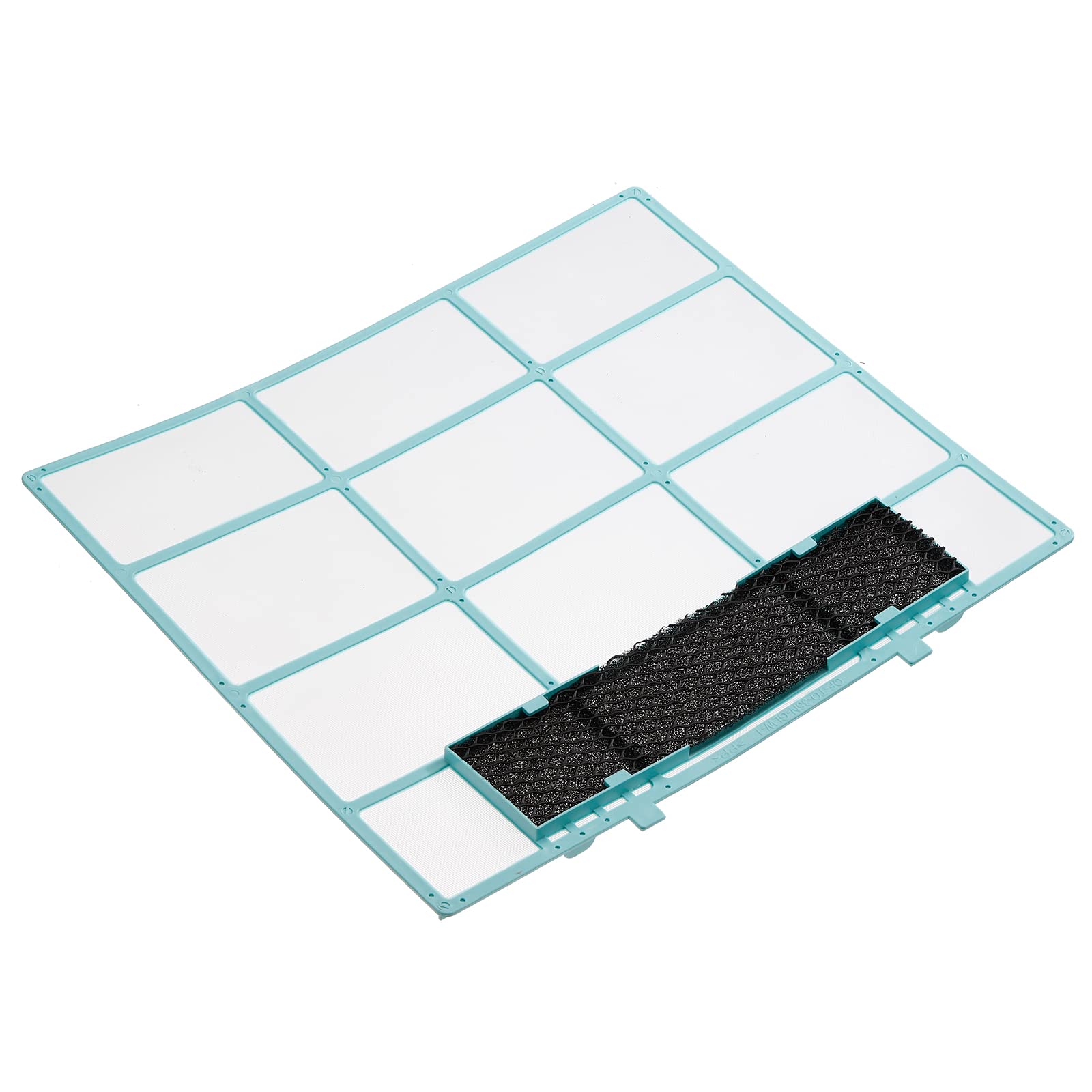 PATIKIL 12.6" x 10.83" Air Conditioner Air Filter, Plastic Air Filtering Screen Replacement with Air Filter Foam for HVAC, Blue Black