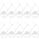 Pawfly 10 Pack Suction Cups with 20 Pieces Adjustable Zip Ties for Aquarium Fish Tank Binding Moss Shrimp Dodging Nest