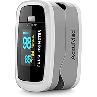 AccuMed CMS-50D1 Fingertip Pulse Oximeter Blood Oxygen Sensor SpO2 for Sports and Aviation. Portable and Lightweight…