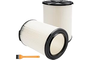 FILTERERA 2 Pack VF4000 Replacement Filter, Standard Wet/Dry Vac Filter VF4000 Compatible with RIDGID Vacs Wet Dry 5-20 Gal & 6-9 Gal Husky Vacuum, Replacement Vf4000 Filter