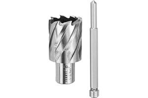 HARFINGTON Annular Cutter 1-1/4" Cutting Diameter Shank 3/4" with 1" Depth of Locating Pin M2 High-Speed Steel Drill Bit Annu