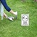 WaaHome Pack of 2 Double Sided Please Clean Up After Your Dog Poop Yard Signs With Stakes, 8