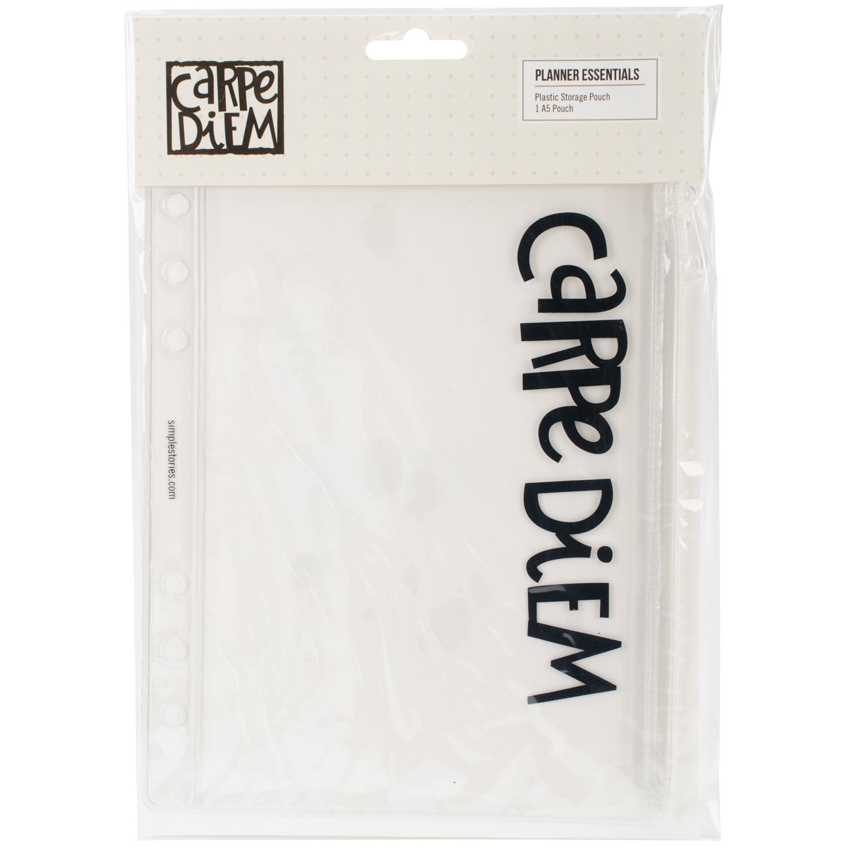 Simple Stories Carpe Diem Plastic Storage Pouch, Synthetic Material, Multi-Colour, 21 x 15.4 x 1 cm