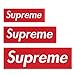 3 Pack Supreme Patches Sew on or Iron on Multi Size Patch Embroidered DIY Applique Badge Decorative (Red)
