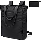 GOLF SUPAGS Foldaway Convertible Tote Backpack Lightweight Nylon Daypack Women Men City Pack Versatile Backpack Leisure, Black