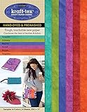 kraft-tex Sampler 6-Colors Hand-Dyed & Prewashed: Kraft Paper Fabric, 6-Sheets 8.5