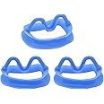 3 Pcs Silicone Mouth Opener, Dental Cheek Retractor for Teeth Whitening,Reusable Intraoral Lip Retractor (Blue)