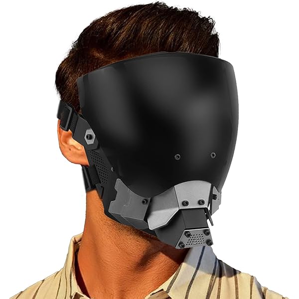 Amazon.com: QJYZHAN Punk Helmet Half Face Mask/Techwear Mask