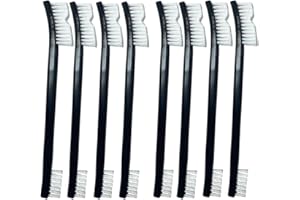 PAOTEEM Anti-Static Nylon Bristles Deep Clean Soft Cleaning Brush: 8 Nylon Brushes for Delicate Surfaces - from Keyboard Crumbs to Aquarium Algae - Features Soft Detailing Brush, Culvert Cleaning Tool