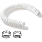1.5" x 2' White Plastic Return Suction Hose for Summer Waves Pools SFX1000 | &amp; SFX1500 C2000 Pump Filter Systems, Above Ground Pool Hose, Compatible with Intex Coleman Part #P58150036W01