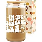 Engagement Gifts, In My Engaged Era Glass Cup, Future Bride Gift Ideas, Bridal Shower Gift for Her, Wedding Gifts for Best Friend - Newbride, Fiancée Present - Bride to Be Tumbler - Present for Her