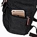 Canvas Backpack for Men, Yousu Travel Duffel Backpack School Casual Vintage Rucksack College Bookbags Knapsack (Black)