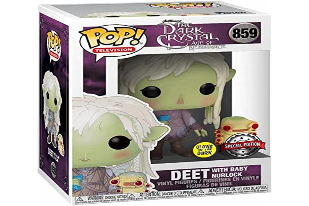 Funko 41507 Pop! Television: The Dark Crystal (Age of Resistance) - Deet with Baby Nurlock (Glow in the Dark Exclusive) #859