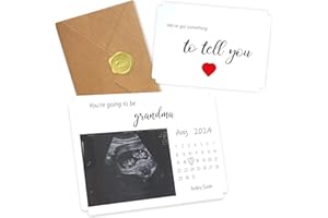 HAMUIERS Pregnancy Announcement for Grandma, Grandma Baby Announcement Ideas Card, Ultrasound Picture Pregnancy Announcement, Grandmother to be Gifts