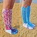 Oryer 2 Pairs Womens Mermaid Socks 3D Printing Long Knee High Socks Stockings