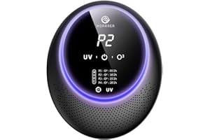 MORRRER Advanced Cat Deodorizer for Litter Box, 99% Pets Odor Eliminator with 12000mAh Battery, Portable & Rechargeable (Dark Black, 12000)