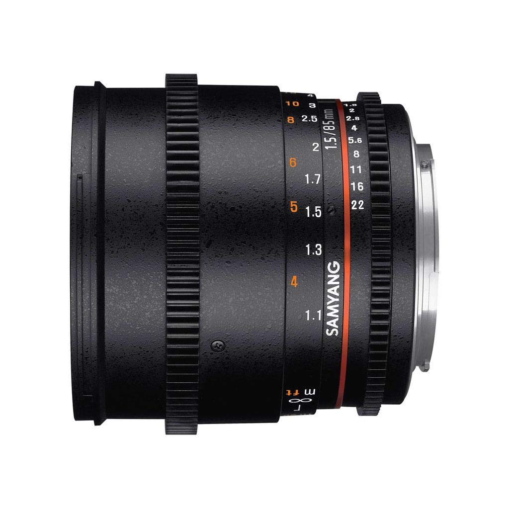 Samyang MF 85mm T1.5 VDSLR II Manual Focus Cine Lens for Sony E Black